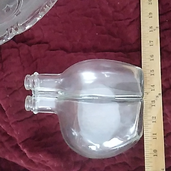 RARE 2 in 1 VINEGAR OIL DECANTER  GLASS DIVIDED EUROPEAN - Picture 3 of 16